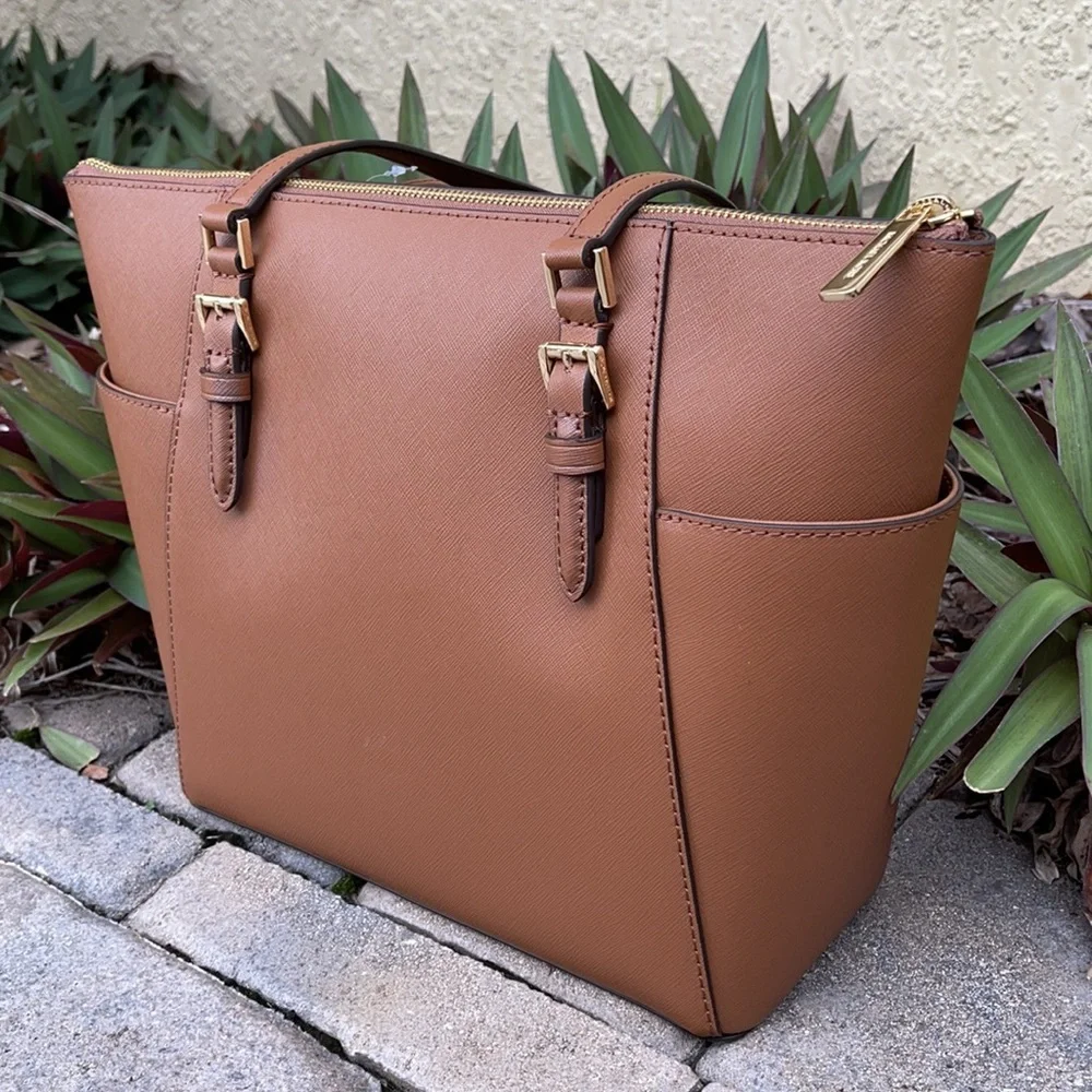 Michael Kors Large Charlotte Top Zip Tote Leather - Picture 11 of 16